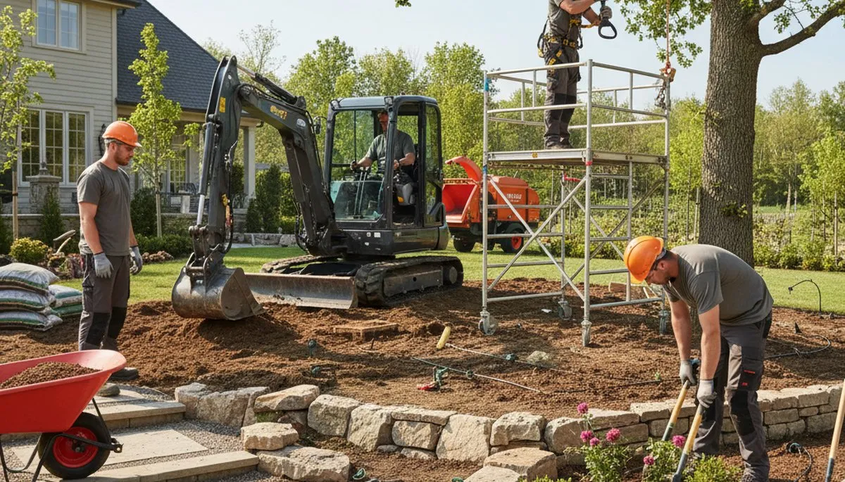 New Port Richey, FL tree service crew providing landscaping and storm-ready yard care