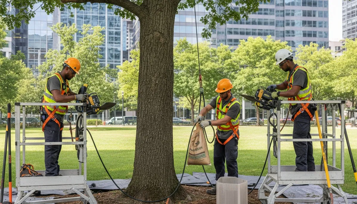 Arbor Tree Care protecting tree roots in New Port Richey, FL with professional root care service