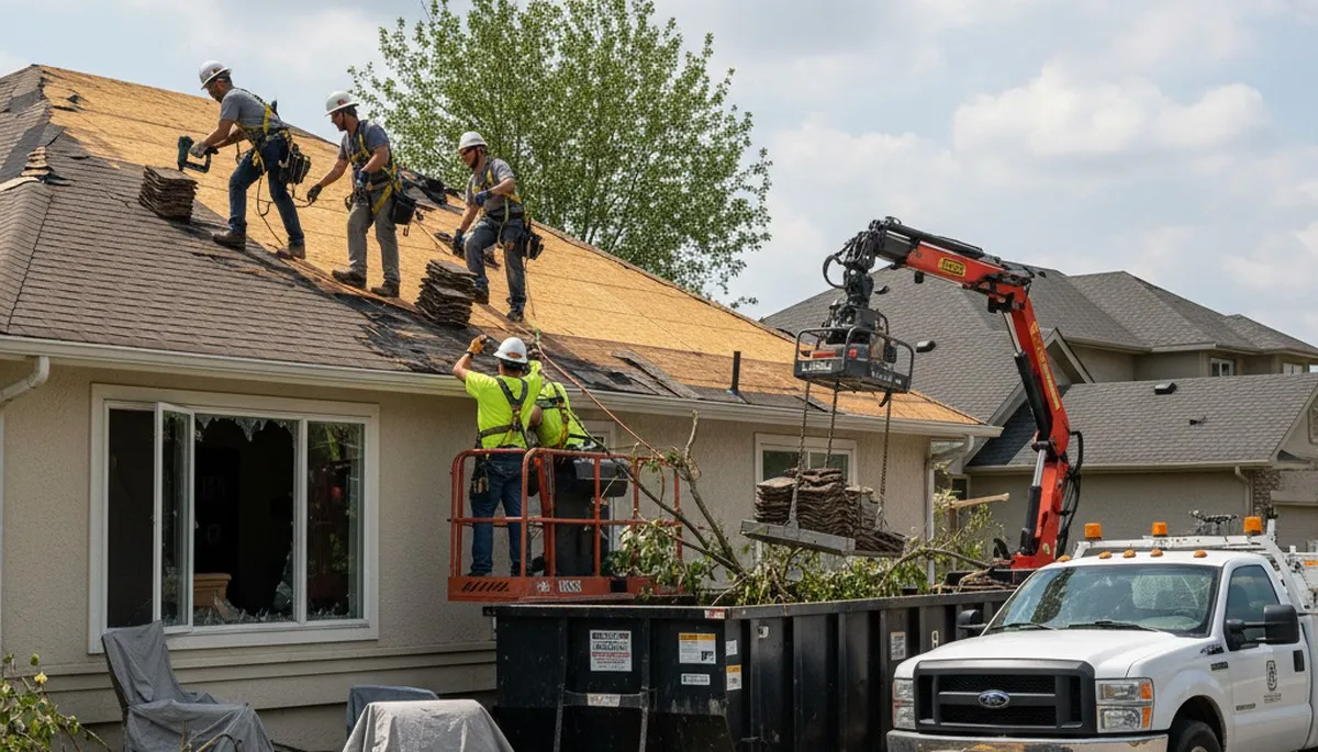 Storm damage cleanup in New Port Richey, FL by Arbor Tree Care for fallen trees and debris removal