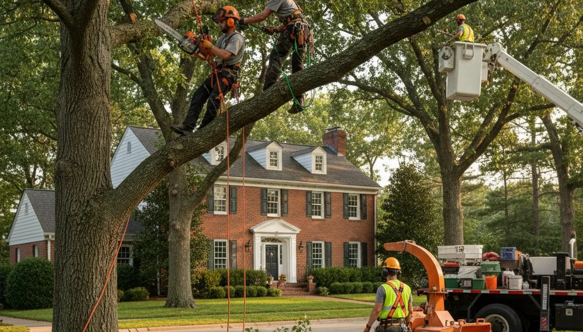 Tree service crew in New Port Richey, FL providing professional tree trimming and removal
