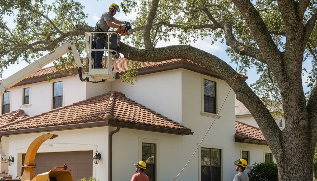 Tree service crew in New Port Richey, FL providing professional tree trimming and removal